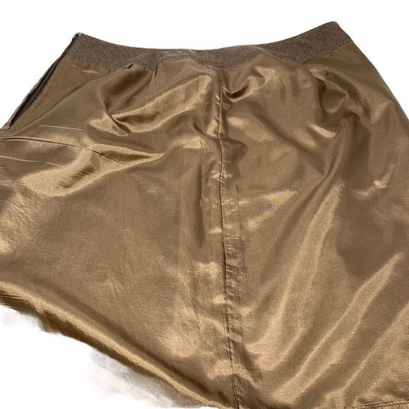 VTG Pendleton Virgin Wool Pencil Skirt 16 Petite Truffle Brown Lined Knee Length - Picture 7 of 12